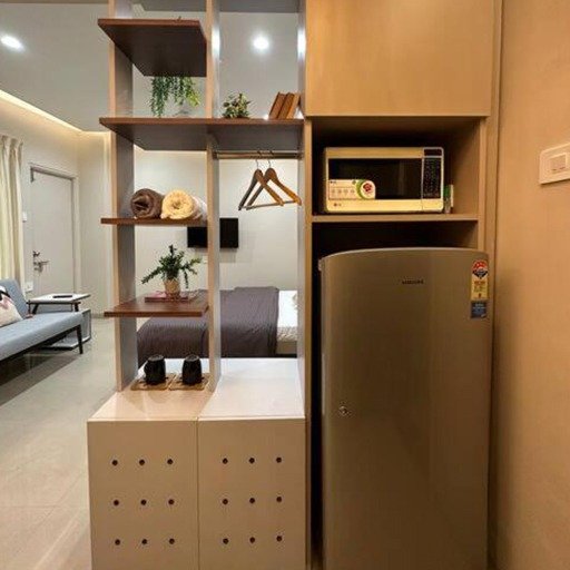 compact studio flat design Koregaon Park